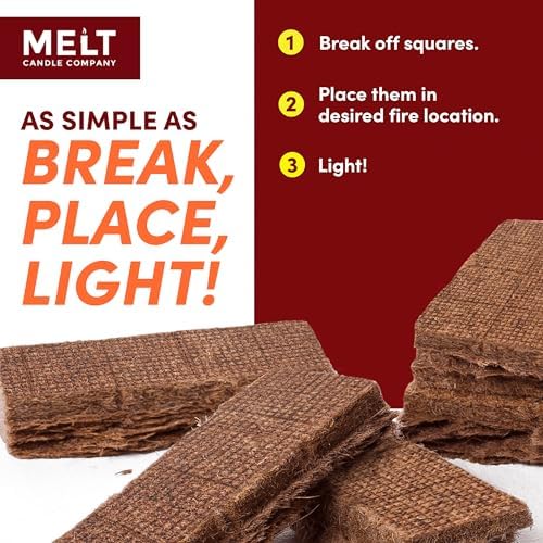 Fire Starter Squares, 160 pcs - Fire Starters for Campfires, Grill, Outdoor Fire Pit, Fireplace, BBQ - Fire Starter Kit, Water Resistant & Odorless - Camping Accessories