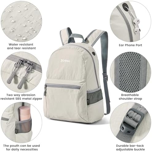 G4Free 20L Lightweight Packable Backpack Travel Hiking Daypack Foldable Backpack for Men Women