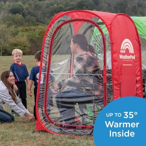 WeatherPod® The Original Shark Tank MyPod™ 1-2 Person Pop-Up Pod - Stay Warm, Dry, and Out of The Sun - Weather Pod for Sports, Rain, or Wind