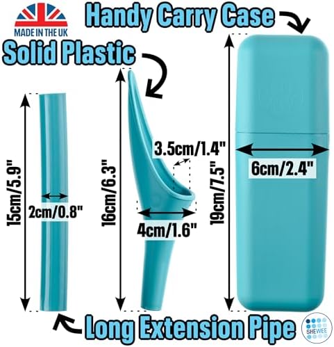 SHEWEE Extreme Female Urinal – UK Made Reusable Pee Funnel, Travel Essential Camping Accessories Festival Essential, Stand to Pee Female Urination Device