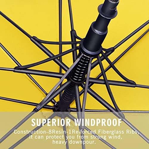 ZOMAKE Automatic Open Extra Large Golf Umbrella 51/54/62/68 Inch, Double Canopy Vented Windproof Oversize Stick Umbrellas for Rain