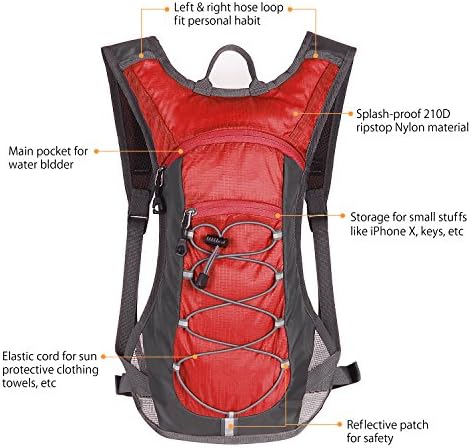 Unigear Hydration Pack Backpack with 70 oz 2L Water Bladder for Running, Hiking, Cycling, Climbing, Camping, Biking