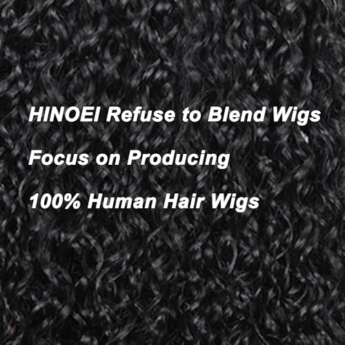 HINOEI 28 inch Glueless Wigs Human Hair Pre Plucked Pre Cut Wear and Go Water Wave 7x4 Closure Wigs Human Hair 200 Density Wet and Wavy Curly Wig Human Hair Pre Bleached