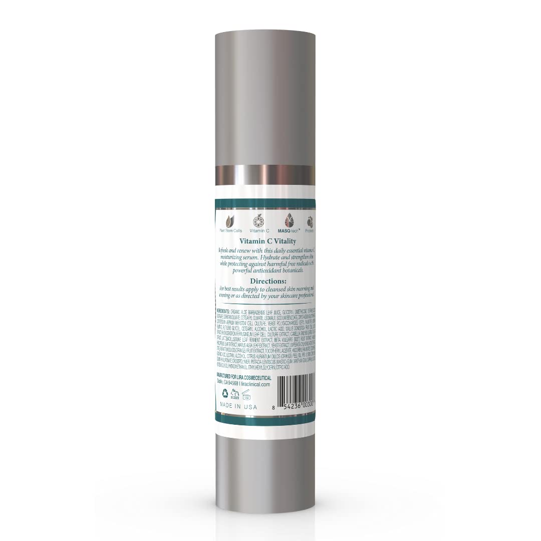 Lira Clinical BIO Hydra C Serum - Vitamin C Serum for Face - Anti Aging Serum with Plant Stem Cell and Antioxidants - Perfect Hydrating Face Serum for Dry Skin, Dehydrated, and Sensitive - 50 ml