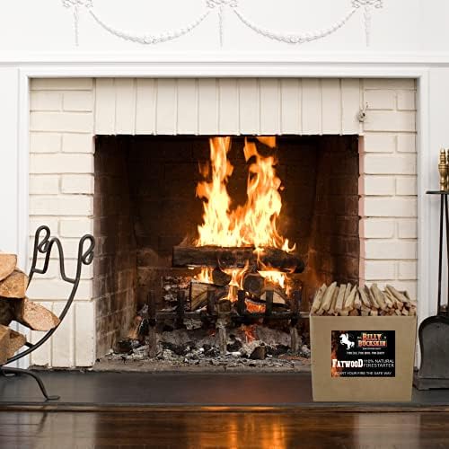 50lb Fatwood Fire Starter Sticks, Firestarters for Fire Pit, Campfire, Wood Stoves, Fireplaces & Bonfire, Easy Start with Just 2 Sticks Burns in All Weather Conditions by Billy Buckskin (50 Pound Bag)