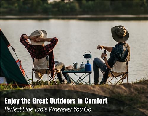 TREKOLOGY TALU Portable Folding Beach Table - Lightweight Travel Camp Table | Small Camping Table for Outdoor Adventures | Foldable, Compact, and Sturdy - Perfect for Camping, Picnic, Beach Trips