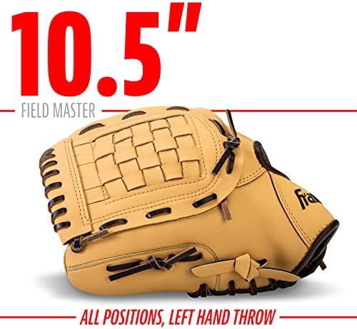 Franklin Sports Baseball + Softball Gloves - Field Master Adult + Youth Baseball + Softball Gloves - Right Hand + Left Hand Gloves - Infield + Outfield Mitts - Multiple Sizes + Colors