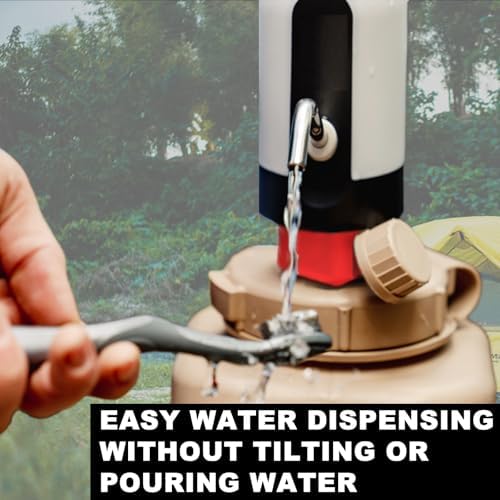 Water Pump Faucet Adapter Kit for Scepter,Camping Water Jug with Spigot for Camping and Emergency Water Jugs for Scepter Brand 10L 20L Jerry Can
