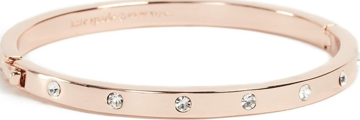 kate spade new york Set In Stone Stone Hinged Clear/Rose Gold Bangle Bracelet