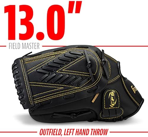 Franklin Sports Baseball + Softball Gloves - Field Master Adult + Youth Baseball + Softball Gloves - Right Hand + Left Hand Gloves - Infield + Outfield Mitts - Multiple Sizes + Colors
