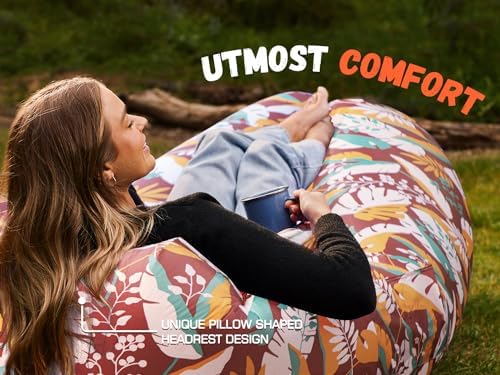 WEKAPO Inflatable Lounger Air Sofa Hammock-Portable,Water Proof& Anti-Air Leaking Design-Ideal Couch for Backyard Beach Traveling Camping Picnics & Music Festivals