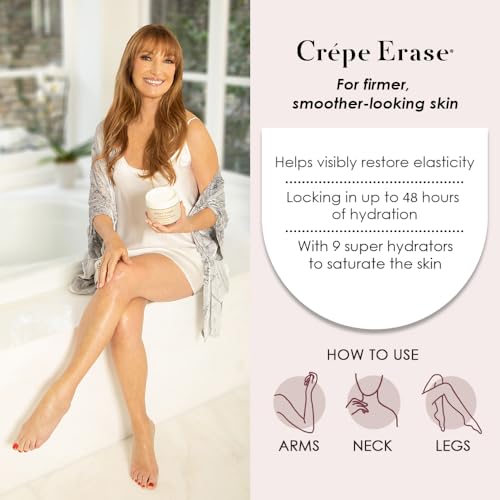 Crepe Erase Advanced Body Repair Treatment, Anti-Aging Skin Care Moisturizer for Body and Neck, Firming Cream to Support Wrinkle & Crepe Skin, Promotes Natural Elastin & Collagen Production, 10 oz