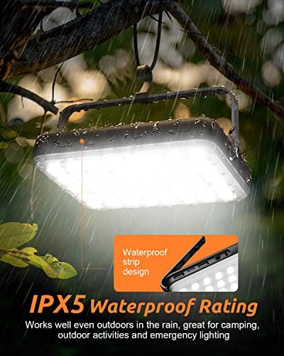 Eventek LED Camping Lantern Rechargeable, 20000mAh Portable Camping Lights up to 144 Hours & 4 Light Modes, IPX5 Waterproof Camping Essentials for Power Outages, Emergency, Tent, Outdoor