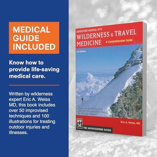 Adventure Medical Kits Mountain Series Medical Kit - Day Tripper Lite - Emergency Medical First Aid Kit - For 2 People for 1 Day - Comes with Bandages, Medication & More - 59 Pieces