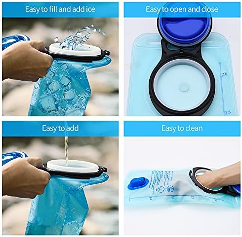 1.5L/2L/2.5L/3L Hydration Bladder, Large Opening Water Storage Bladder Bag, for Cycling Hiking Camping