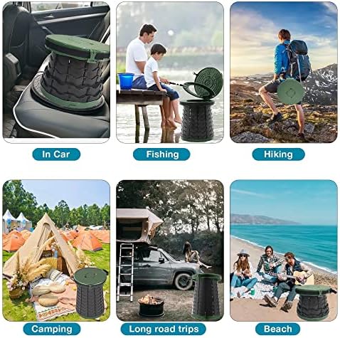 ALEVMOOM XXL Portable Toilet for Camping,880lbs Capacity,19.7" H Adjustable Portable Toilet with 7 Garbage Bags,Porta Potty for Adults,Collapsible Luggable Loo for Camping/Travel/Hiking/Car