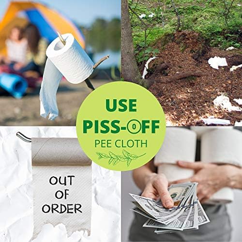 Pee Cloth: Silver Infused Pee rag for Women who Pee Outdoors, Reusable Absorbent Wipes, Eco-Friendly alt. to Toilet Paper, Hygienic Female Urination Solution for Camping, Hiking, Travel.