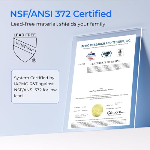 Waterdrop TSU 0.01μm Ultra-Filtration Under Sink Water Filter System, 3-Stage Tankless Undersink Water Filtration with Faucet, Smart Panel, No Waste Water, No Electricity Required, Does not Lower TDS