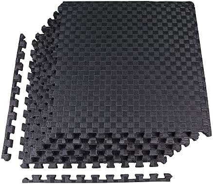 BalanceFrom Puzzle Exercise Mat with EVA Foam Interlocking Tiles for MMA, Exercise, Gymnastics and Home Gym Protective Flooring, Multiple Sizes and Colors