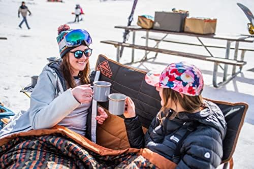 Kelty Low Loveseat Double 2 Person Camping Chair, Two Person Foldable Seat for Festivals, Concerts, Tailgates, Beach Days, Low Seat Height