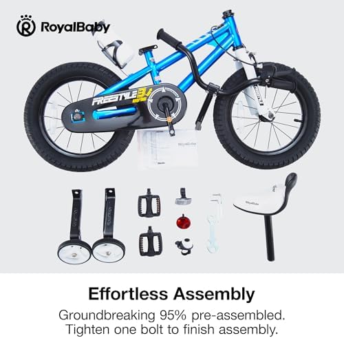 RoyalBaby Kids Bike EZ Freestyle Training Free Balance to Pedal Easy Learning Bicycle, 12-18 Inch for Toddlers to Big Kids