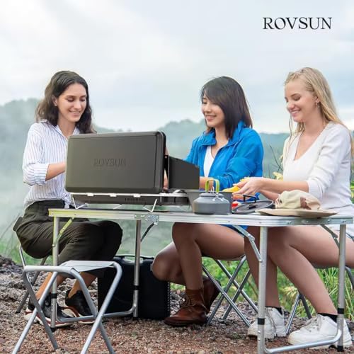ROVSUN 2-in-1 Portable Camping Stove with Grill