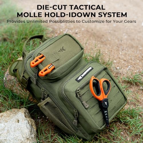 KastKing BlowBak Tactical Fishing Sling Tackle Bag - Lightweight Fishing Backpack - Storage for Gear and Equipment - Gift for Men