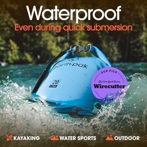 Earth Pak Waterproof Dry Bag - Roll Top Waterproof Backpack Sack Keeps Gear Dry for Kayak with Waterproof Phone Case
