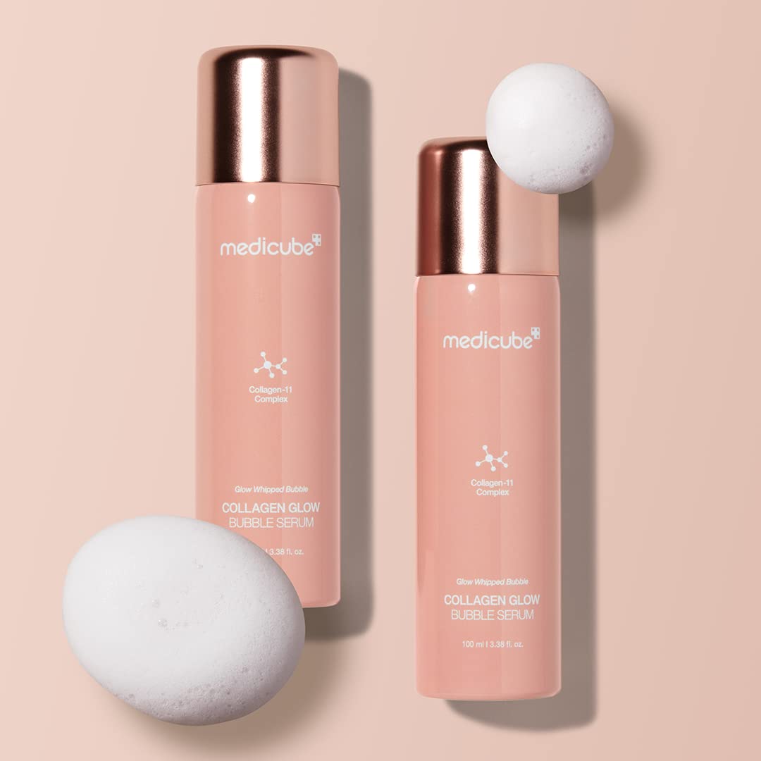 Medicube Collagen Glow Bubble Serum - Fast-absorbing bubble-type serum that gives you 24h Glow & Lifted Look - Korean skincare (3.38fl.oz.)