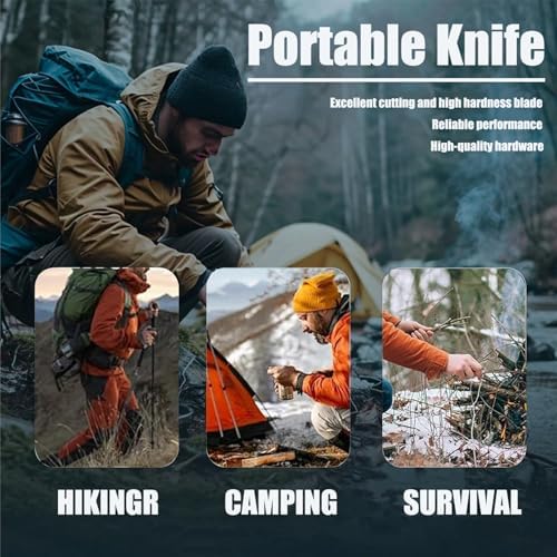 Portable Fixed Blade Knife With Sheath 440c Steel Blade Camping Knife Portable Straight Knife With Kydex Sheath With Sheath And Clip