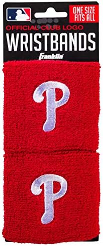 Franklin Sports MLB Team Licensed Baseball Wristbands - MLB Team Logo Sweat Wristbands - Great for Costumes + Uniforms - Pair