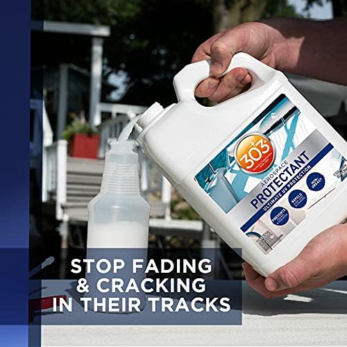 303 Products Marine Aerospace Protectant Spray – UV Protection, Repels Dust, Dirt, & Staining, Matte Finish, Restores Like-New Appearance, Outdoor Patio & Boat Cleaning Supplies 1 Gallon