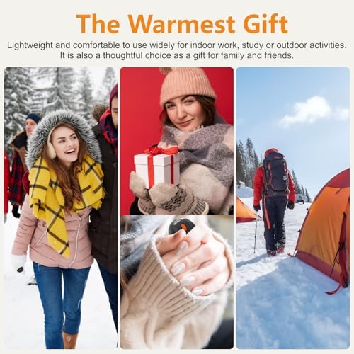 Hand Warmers Rechargeable 2 Pack, 14000mAh Electric Hand Warmers with Charging Case, Quick Charge Portable Heater,Gifts for Christmas, Winter, Outdoor, Camping, Hunting Accessories