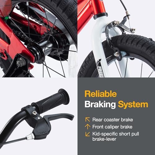 RoyalBaby Kids Bike EZ Freestyle Training Free Balance to Pedal Easy Learning Bicycle, 12-18 Inch for Toddlers to Big Kids