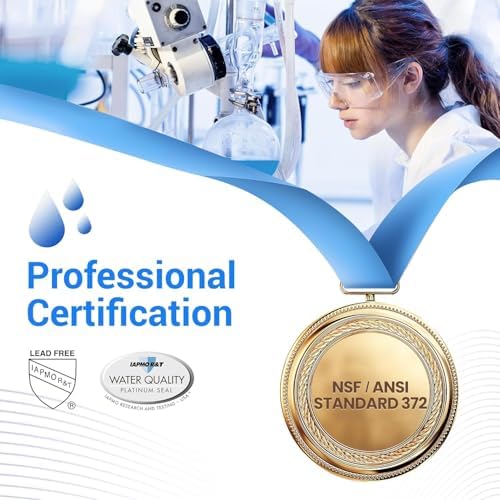 Filterlogic NSF/ANSI 372 Certified Water Filter, Replacement for Berkey® BB9-2® Black Purification Elements and Berkey® Gravity Filter System, Waterdrop King Tank Gravity-fed System, Pack of 4