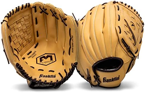 Franklin Sports Baseball + Softball Gloves - Field Master Adult + Youth Baseball + Softball Gloves - Right Hand + Left Hand Gloves - Infield + Outfield Mitts - Multiple Sizes + Colors