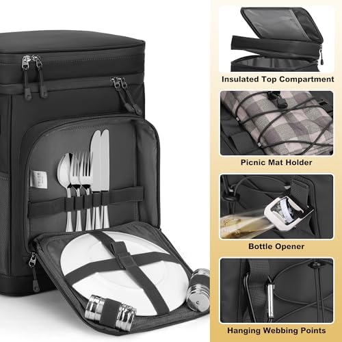 42Cans Cooler Backpack Insulated Leak Proof for Men & Women, Large Waterproof Backpack Cooler for Beach, Picnic, Outdoor, Leakproof, Multi-Functional