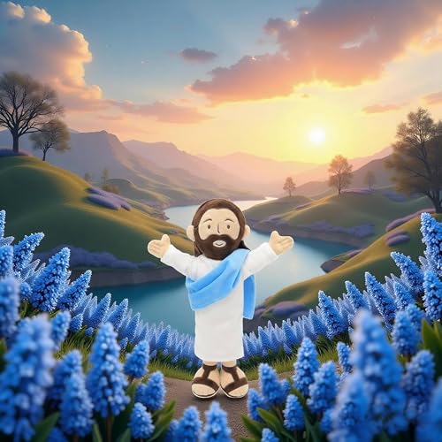 Yelakey 13" Jesus Plush, Jesus Stuffed Doll Plushie for Easter Christmas Church (Brown)