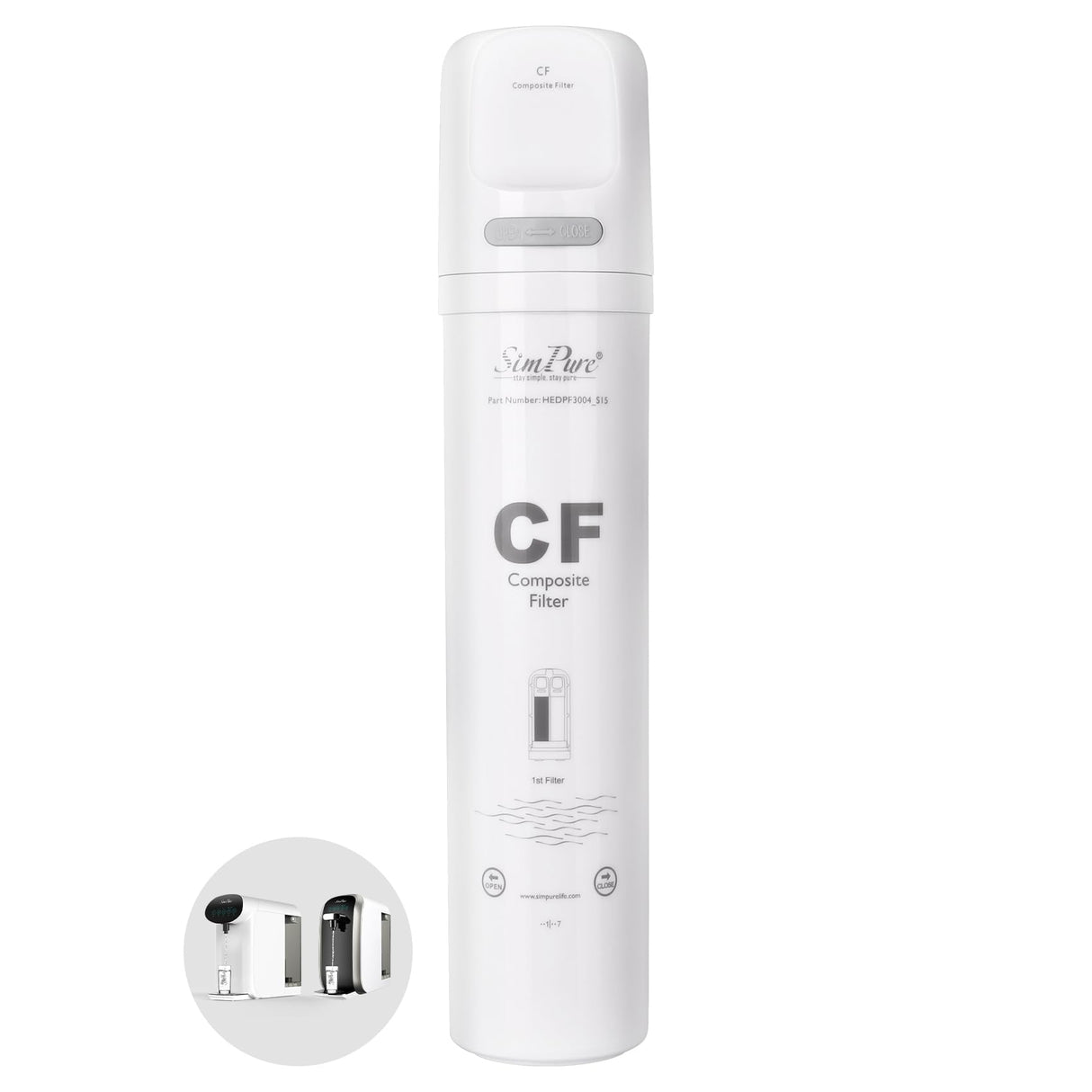 Original SimPure Y7/Y7P Series CF Filter Replacement Cartridge for SimPure Y7, Y7P-W, Y7P-BW, 6 Months Replacement Cartridge (1 Pack)