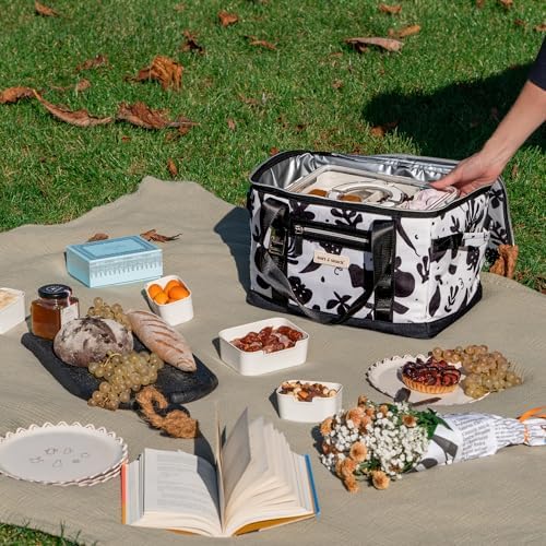 Sort & Snack Travel Cooler Bag - Fits up to 3 Sort & Snack Snacklebox - Perfect Insulated Soft Cooler Bags Collapsible Coolers for Travel and Road Trip Essentials for Adults