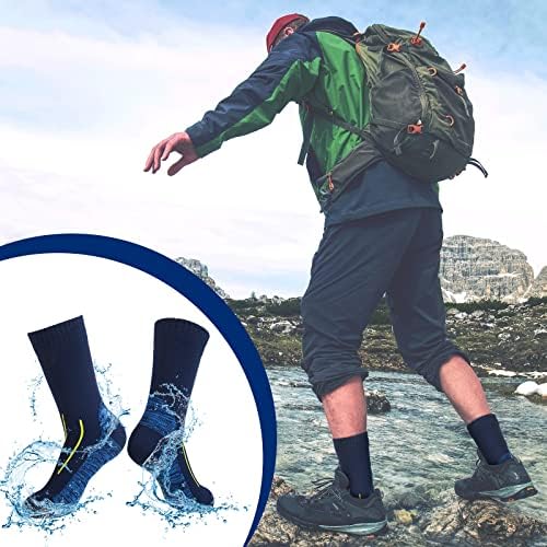 Janmercy 3 Pairs Unisex Waterproof Socks Breathable Knit Socks for Men Women for Hiking Wading Running Skiing, 3 Colors