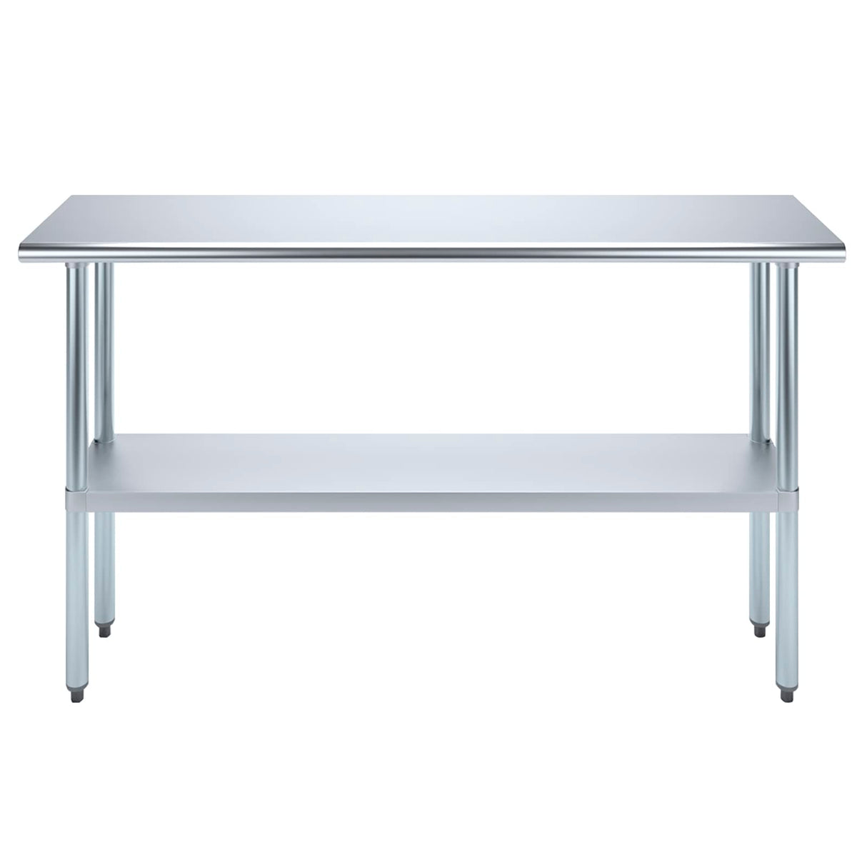 AmGood 14 in. x 60 in. Stainless Steel Work Table | Metal Kitchen Food Prep Table | NSF