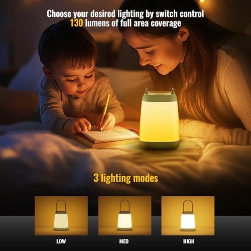 LED Camping Light 2 Pack Portable LED Tent Lantern 3 Modes for Backpacking Camping Hiking Emergency Light Battery Powered Lamp for Outdoor and Indoor