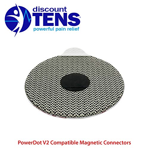 Discount TENS PowerDot 2.0 Compatible Electrodes with Magnetic Connector – 12 Replacement Pads (Version 2 – Magnetic), Red
