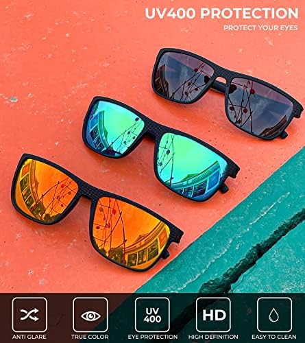 KALIYADI Polarized Sunglasses for Men, Lightweight Sun Glasses with UV Protection for Driving Fishing Golf