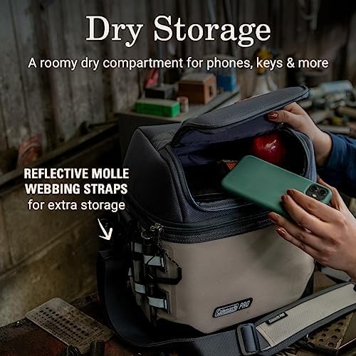 Coleman Pro 16-Can Premium Soft Cooler Lunchbox, Fully Insulated Lid & Body Stays Cold up to 30 Hours