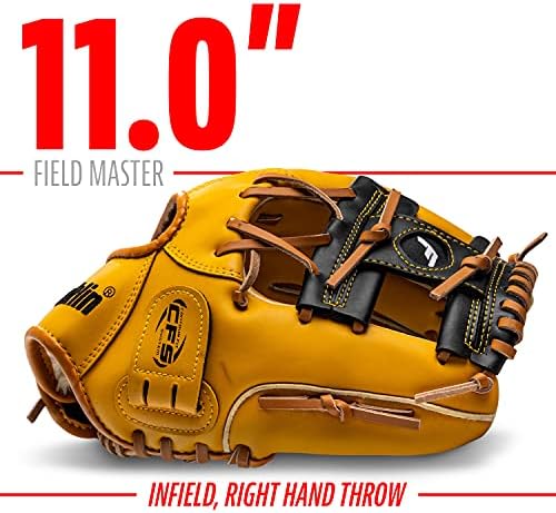 Franklin Sports Baseball + Softball Gloves - Field Master Adult + Youth Baseball + Softball Gloves - Right Hand + Left Hand Gloves - Infield + Outfield Mitts - Multiple Sizes + Colors