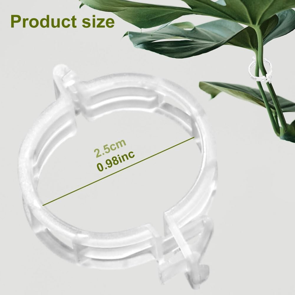 100pcs Plant Support Clips, Plastic Clips for Climbing Plants (100, Green)