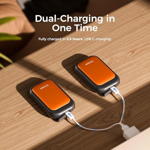 OCOOPA Magnetic Rechargeable Hand Warmers 2 Pack, Card-Style Electric Hand Warmer 5000mAh, Pocket Portable Hands Heater, UL Certified, 3 Heat Settings, Tech Gifts for Men, Purse Must Haves, UT4 Young