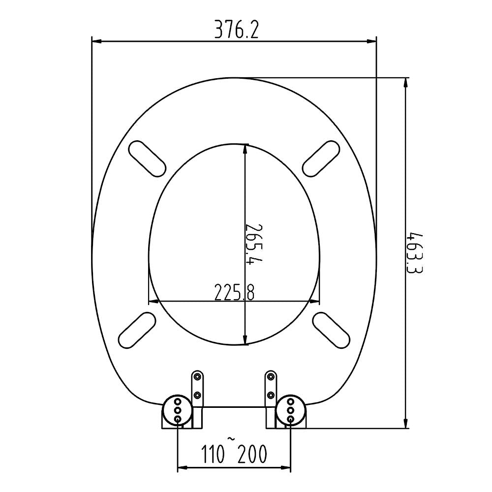 Universal Toilet Seat | Soft Close Hinges | Easy Clean | Quick Installation | Dark Grey